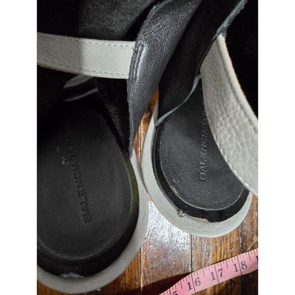 Balenciaga Glove Black Leather Cut Out Peep Toe Stiletto High Heels - Picture 15 of 16